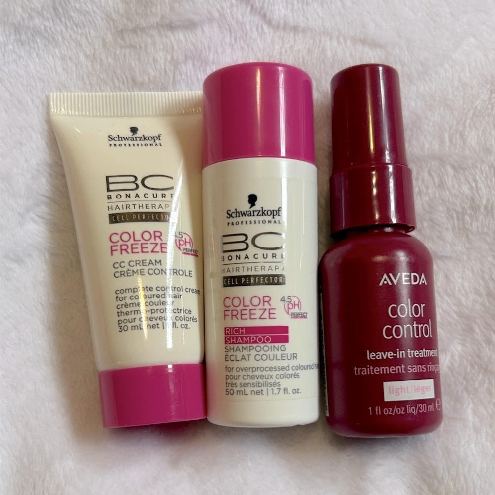 🩵3/$18🩵 Schwarzkopf & Aveda Haircare Travel Size Set - Pink and Red